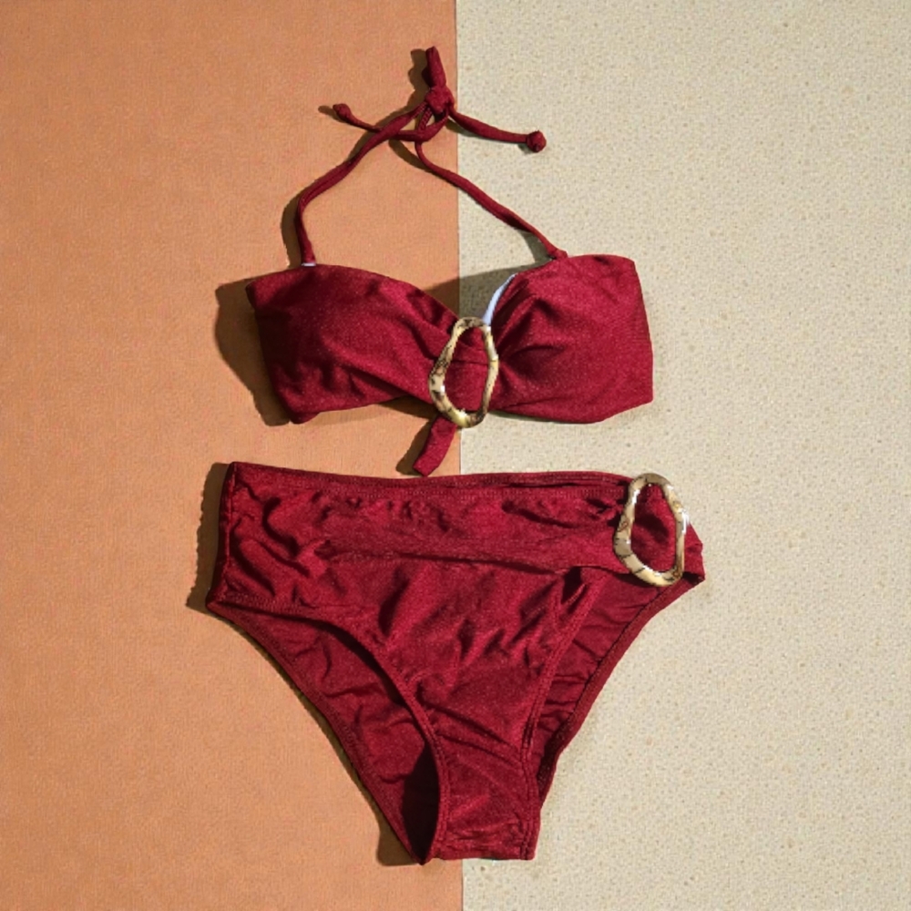 New SHEIN‎ Burgundy Bikini Set